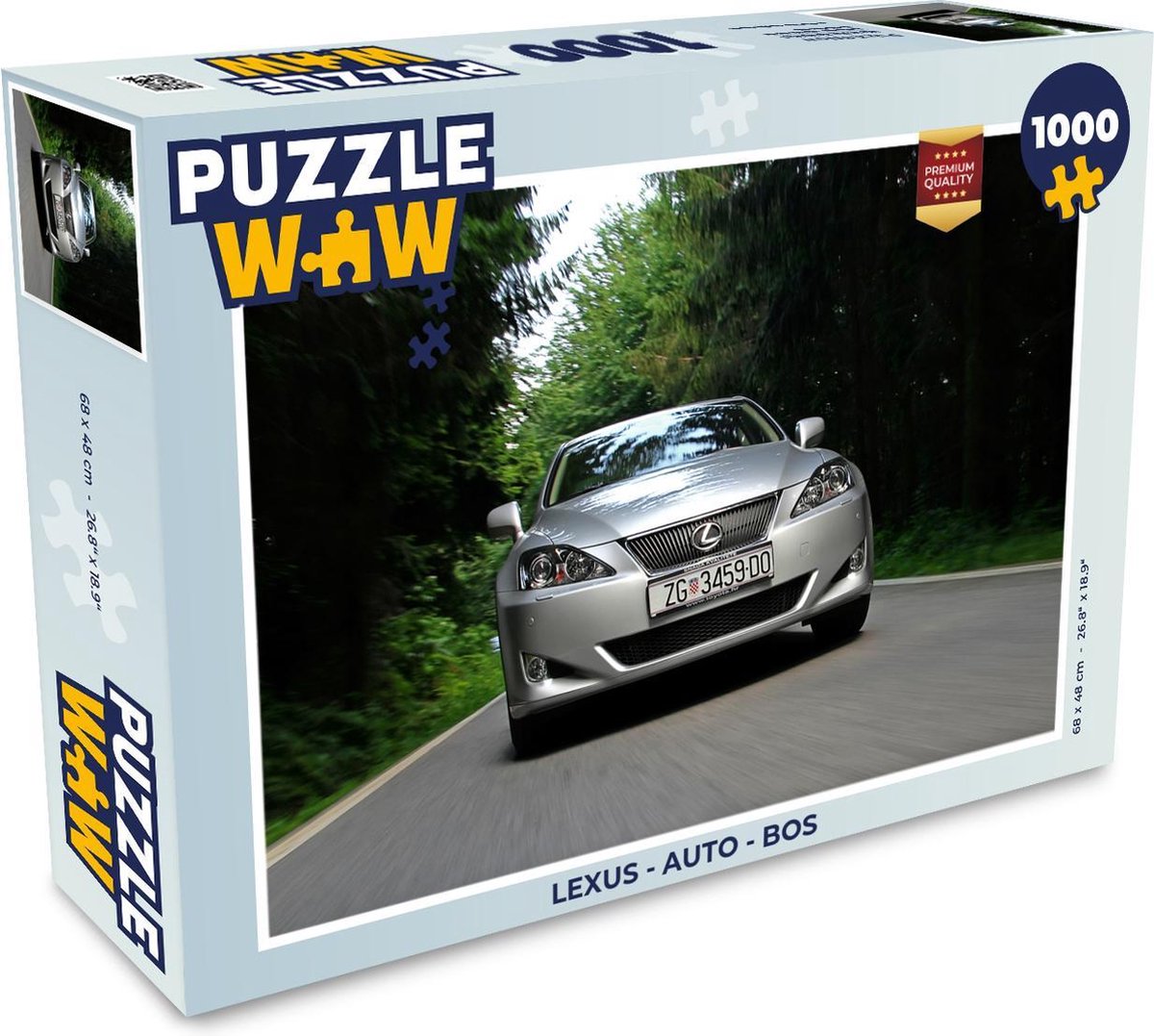 Puzzel Lexus - Auto - Bos - Legpuzzel - Puzzel 1000 stukjes volwassenen