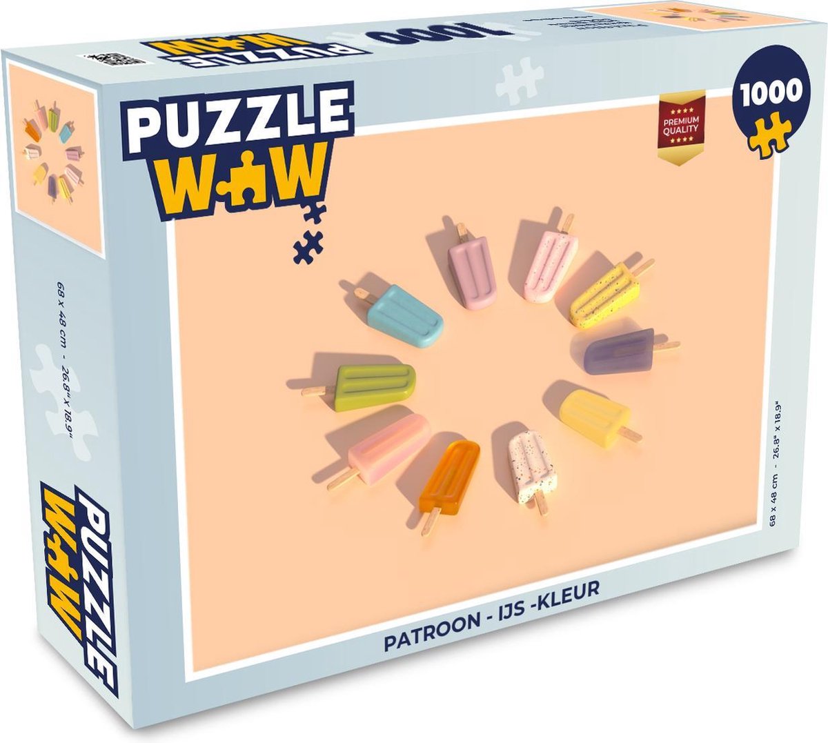 Puzzel Patroon - Ijs -Kleur - Legpuzzel - Puzzel 1000 stukjes volwassenen