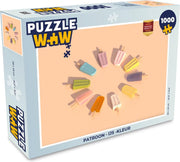 Puzzel Patroon - Ijs -Kleur - Legpuzzel - Puzzel 1000 stukjes volwassenen