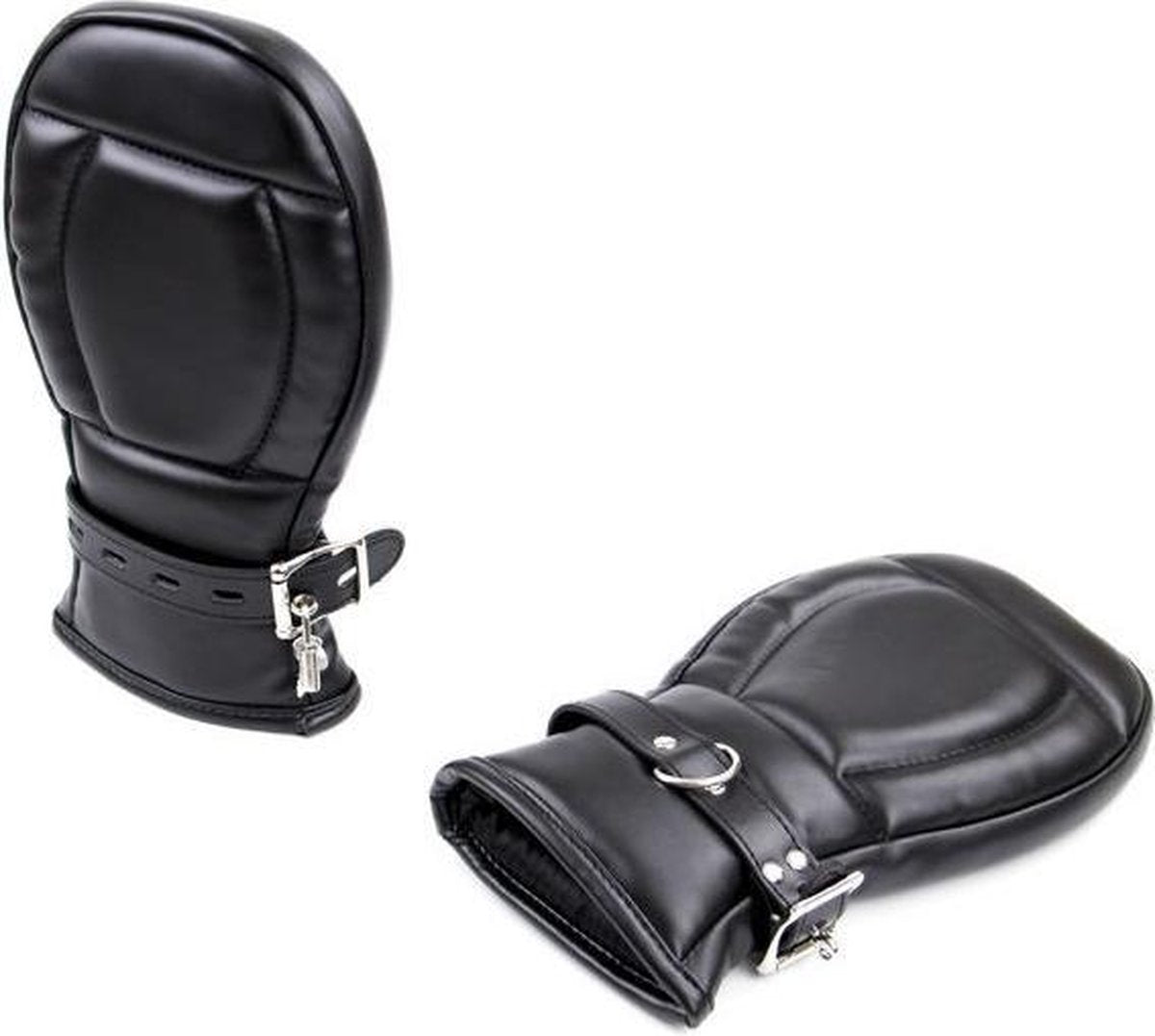Kiotos BDSM Leren Wanten voor Bondage - zwart
