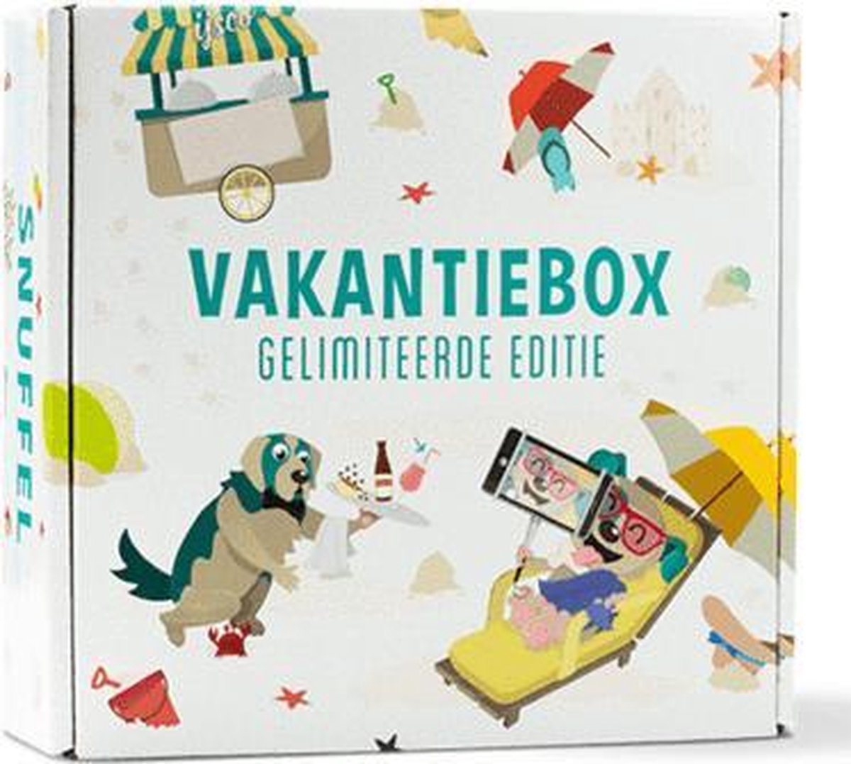 Snuffelbox - Vakantiebox L voor honden van 19 t/m 36 kg - Inclusief 3 hondenspeeltjes - Verrassend honden cadeau - Ontdek 11 nieuwe hondenproducten