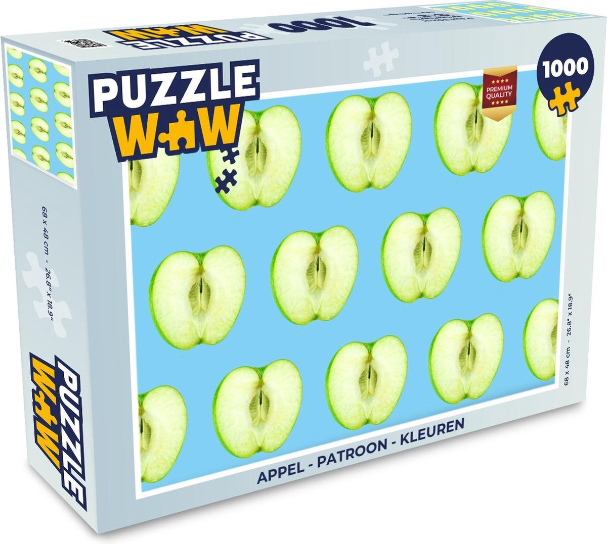 Puzzel - Puzzel 1000 stukjes volwassenen - Appel - Patroon - Kleuren - Legpuzzel
