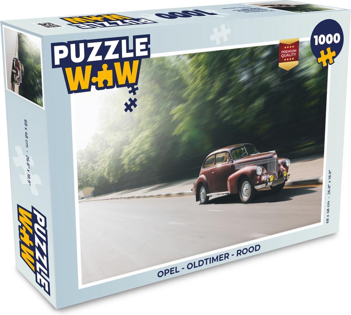 Puzzel Opel - Oldtimer - Rood - Legpuzzel - Puzzel 1000 stukjes volwassenen