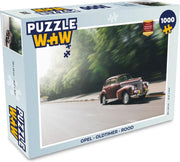 Puzzel Opel - Oldtimer - Rood - Legpuzzel - Puzzel 1000 stukjes volwassenen
