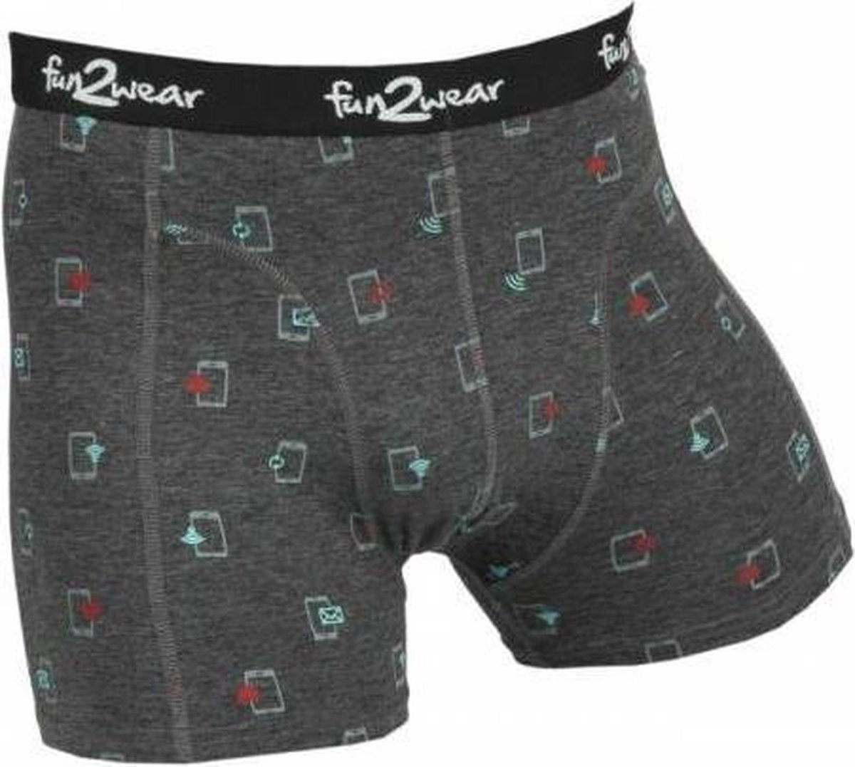 Fun2wear jongens boxershort Smart Icon  - 140  - Antracite