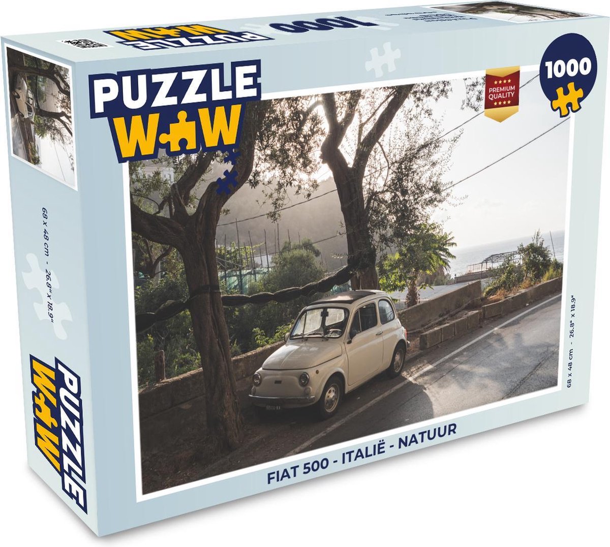 Puzzel Fiat 500 - Italië - Natuur - Legpuzzel - Puzzel 1000 stukjes volwassenen