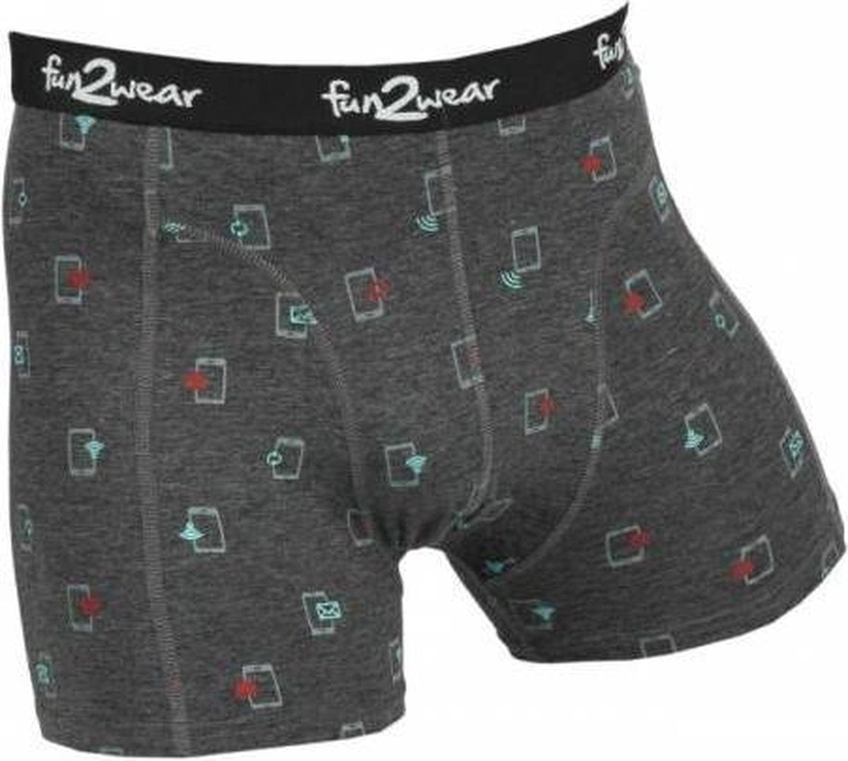 Fun2wear jongens boxershort Smart Icon  - 140  - Antracite