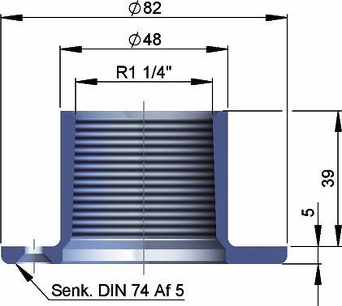 DEKDOP ALU WATER 1 1/4