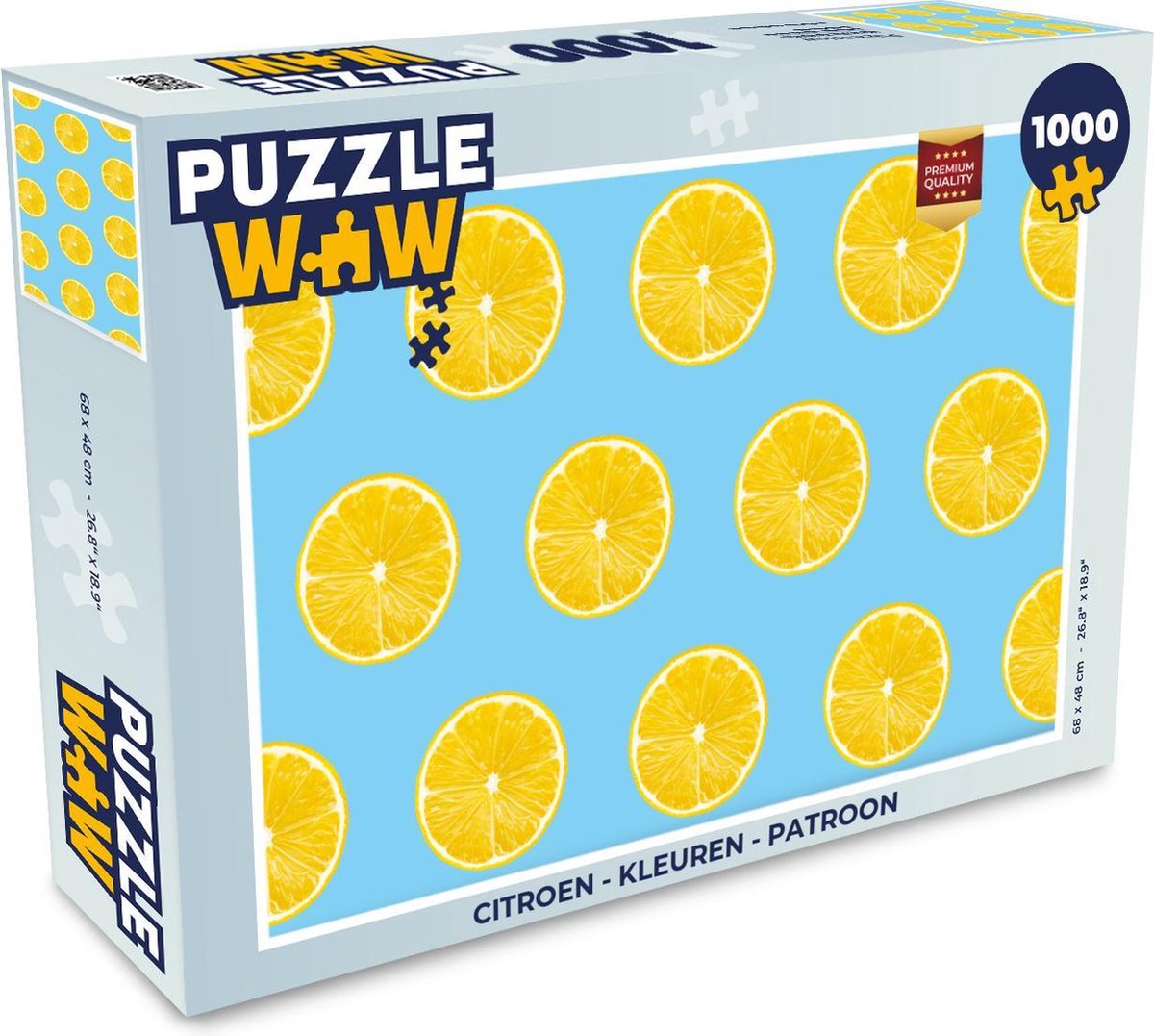 Puzzel - Puzzel 1000 stukjes volwassenen - Citroen - Kleuren - Patroon - Legpuzzel