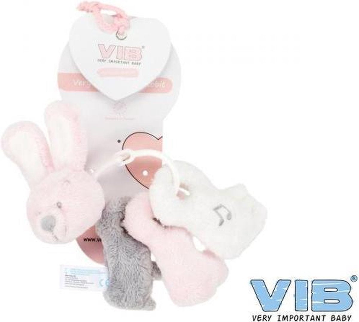 V.I.B. Pluche Konijn Sleutelbos Roze