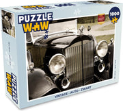 Puzzel Vintage - Auto - Zwart - Legpuzzel - Puzzel 1000 stukjes volwassenen