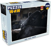 Puzzel Koe - Stal - Rook - Legpuzzel - Puzzel 1000 stukjes volwassenen