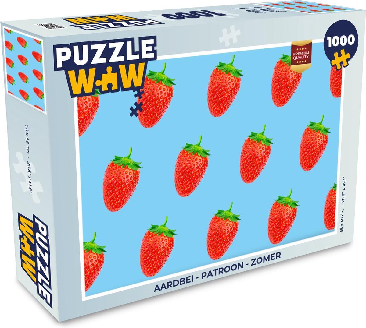 Puzzel - Puzzel 1000 stukjes volwassenen - Aardbei - Patroon - Zomer - Legpuzzel