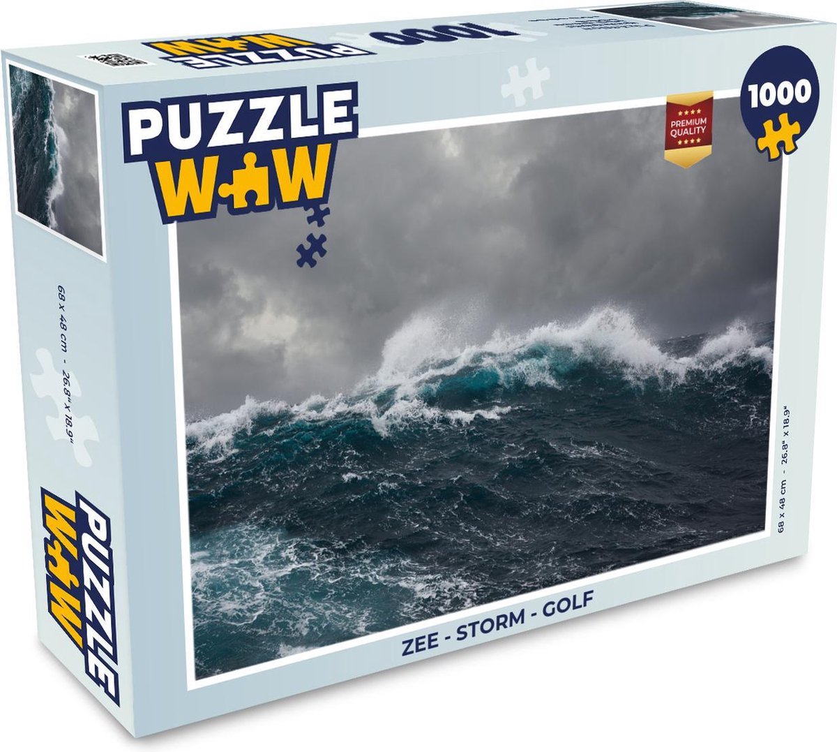 Puzzel Zee - Storm - Golf - Legpuzzel - Puzzel 1000 stukjes volwassenen