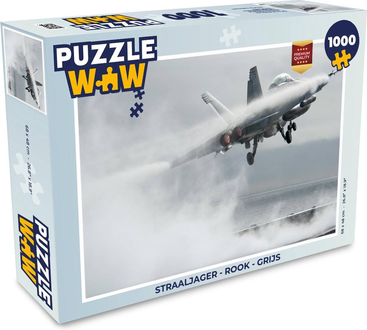 Puzzel Straaljager - Rook - Grijs - Legpuzzel - Puzzel 1000 stukjes volwassenen
