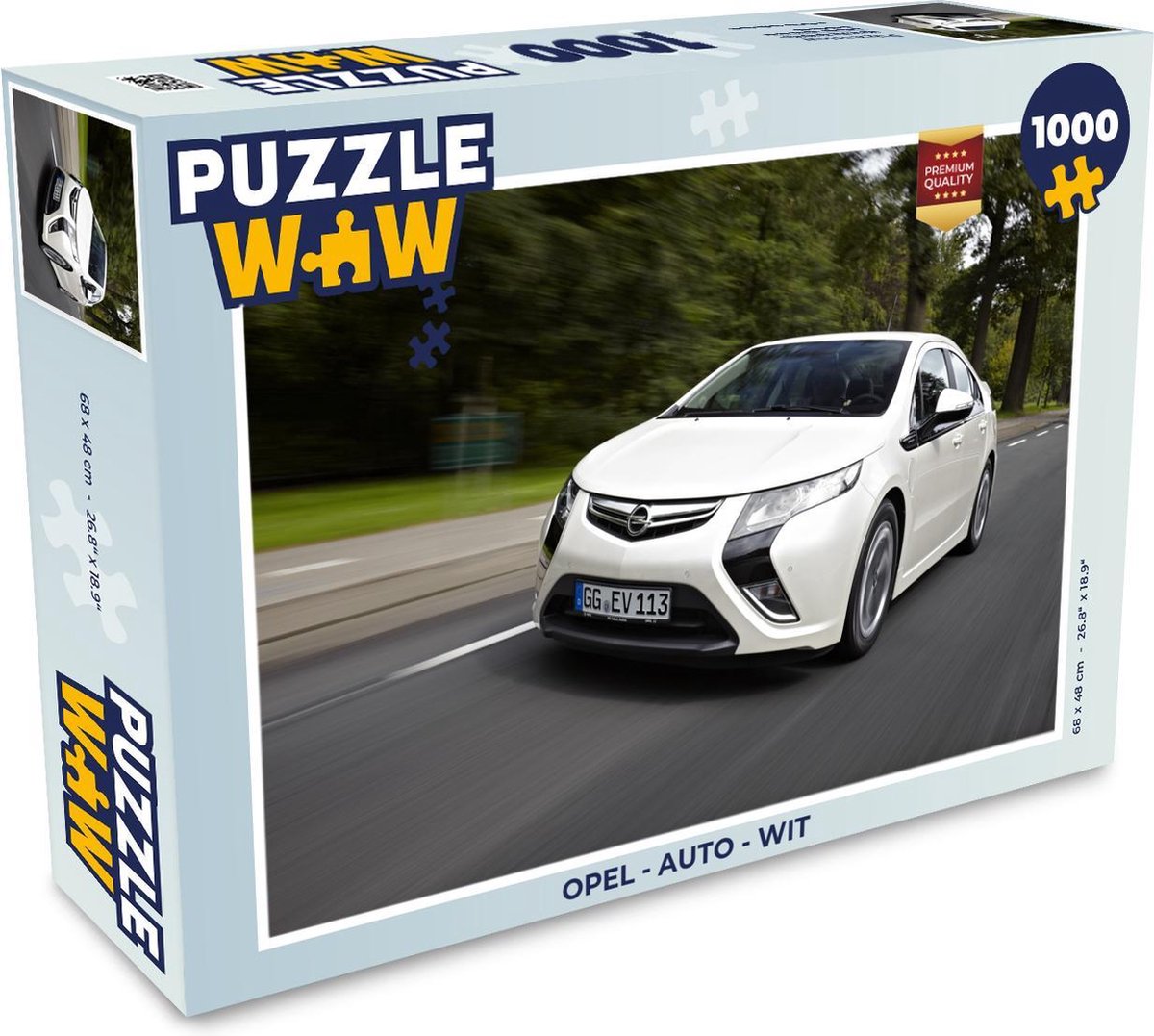 Puzzel Opel - Auto - Wit - Legpuzzel - Puzzel 1000 stukjes volwassenen