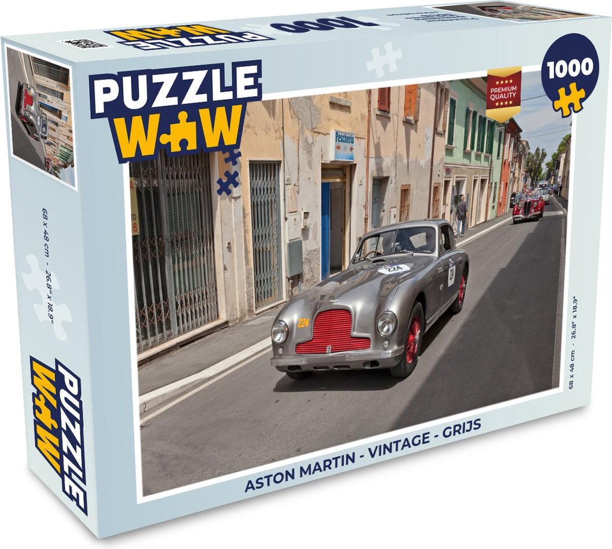 Puzzel Aston Martin - Vintage - Grijs - Legpuzzel - Puzzel 1000 stukjes volwassenen