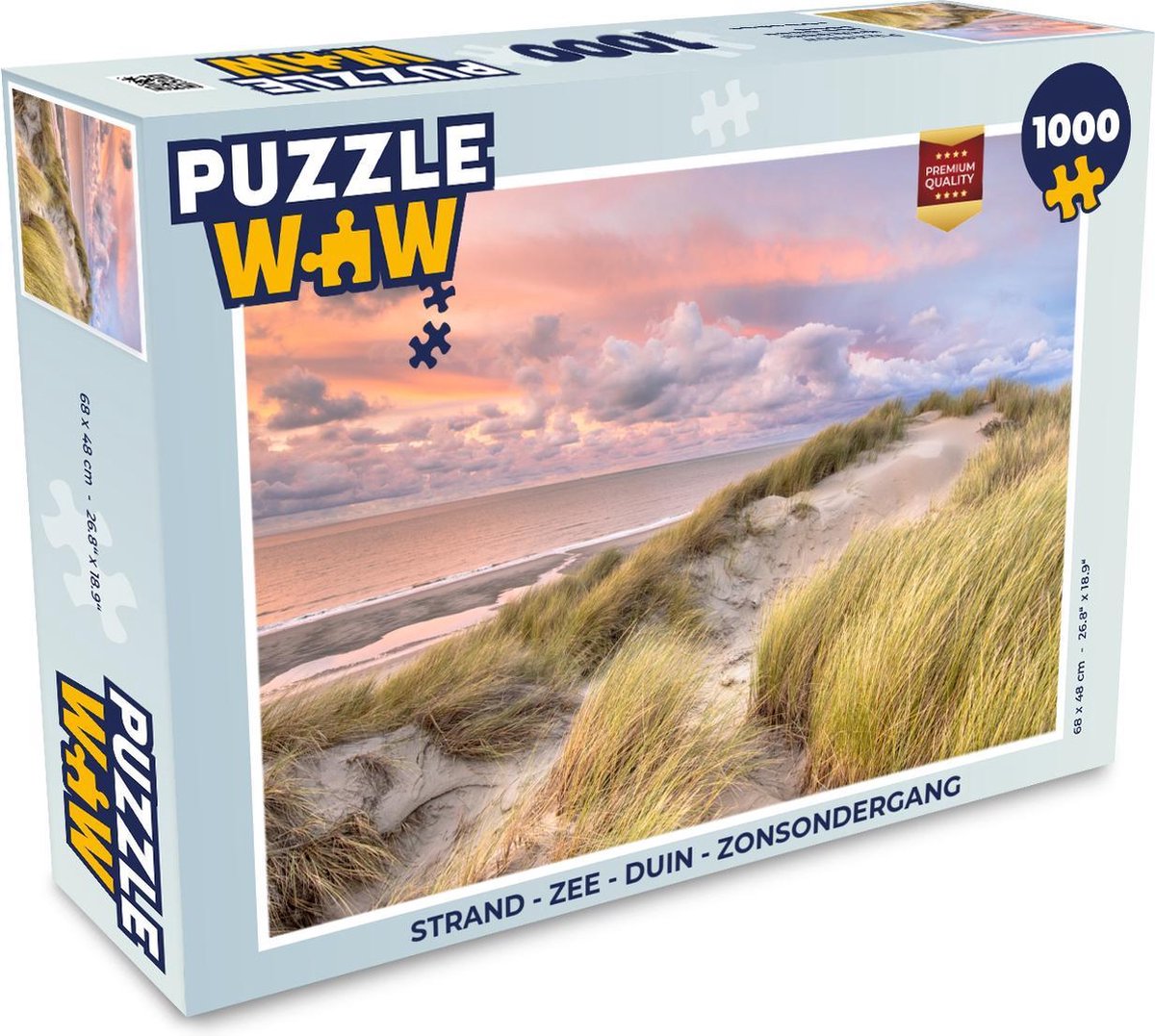 Puzzel Strand - Zee - Duin - Zonsondergang - Legpuzzel - Puzzel 1000 stukjes volwassenen