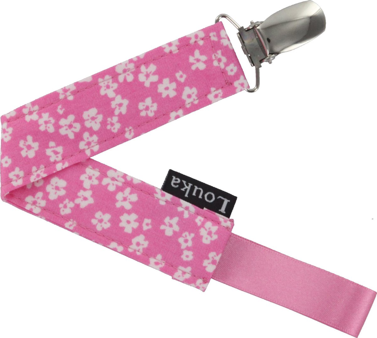 Louka speenkoord bloemen roze wit