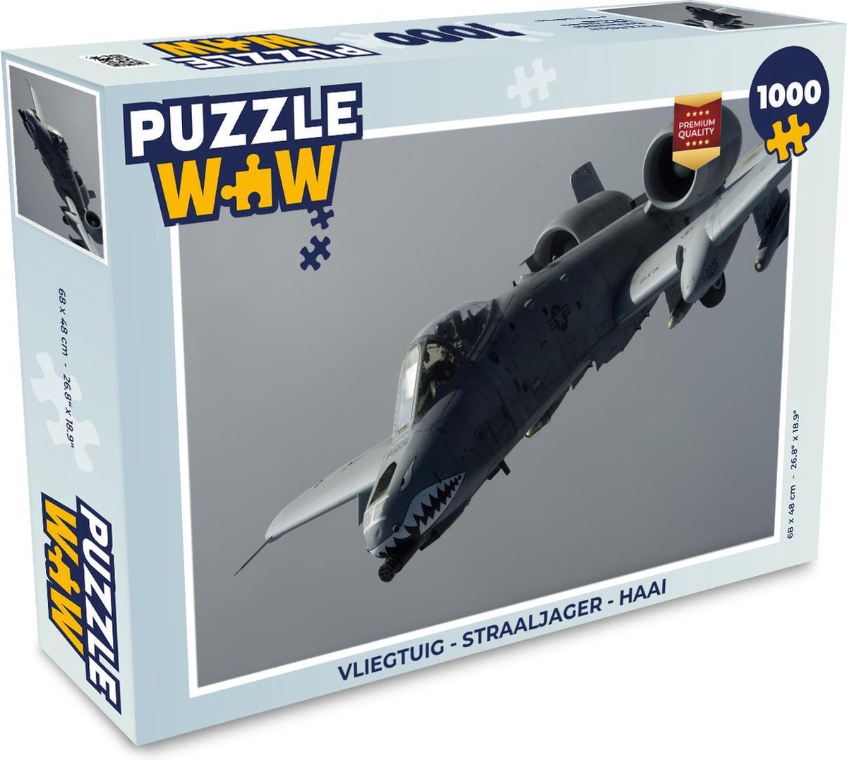 Puzzel Vliegtuig - Straaljager - Haai - Legpuzzel - Puzzel 1000 stukjes volwassenen