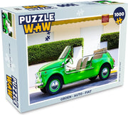 Puzzel Groen - Auto - Fiat - Legpuzzel - Puzzel 1000 stukjes volwassenen