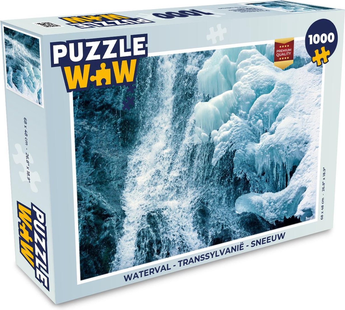 Puzzel Waterval - Transsylvanië - Sneeuw - Legpuzzel - Puzzel 1000 stukjes volwassenen