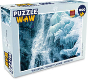 Puzzel Waterval - Transsylvanië - Sneeuw - Legpuzzel - Puzzel 1000 stukjes volwassenen