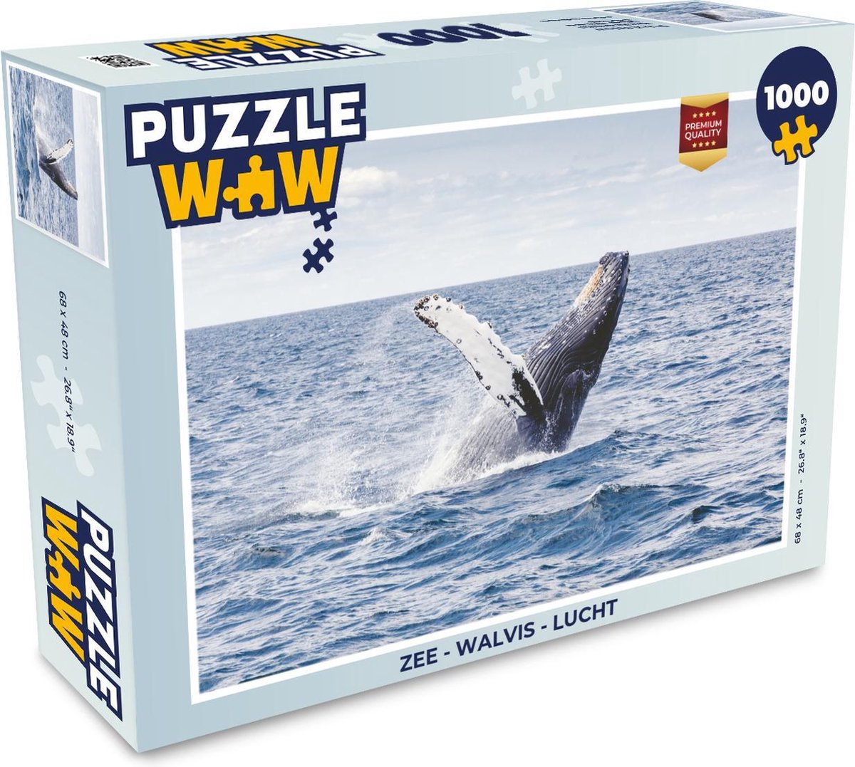 Puzzel Zee - Walvis - Lucht - Legpuzzel - Puzzel 1000 stukjes volwassenen