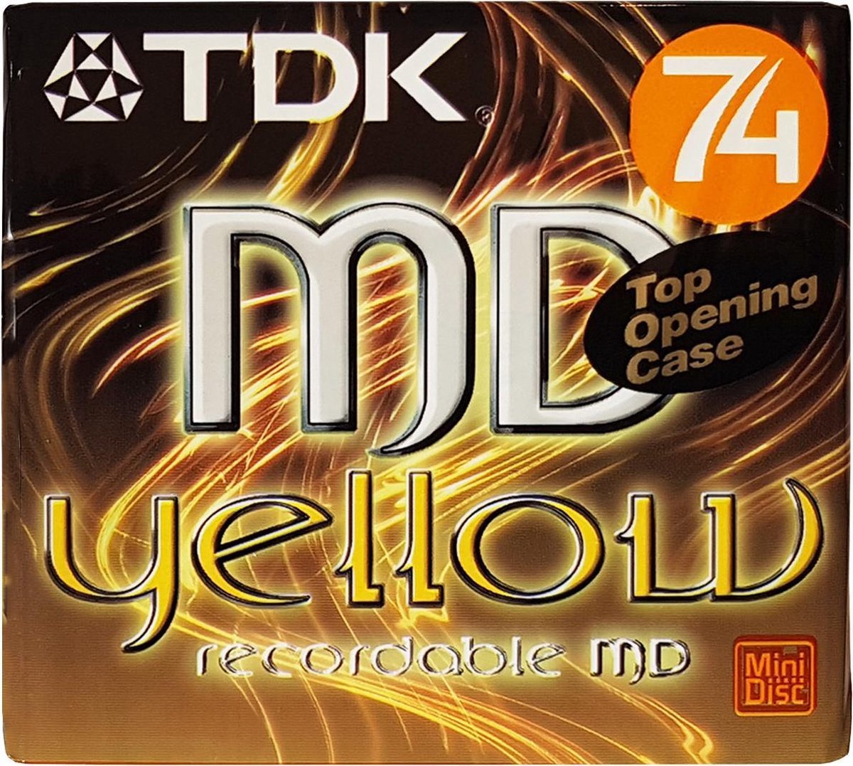 TDK 74 MD Yellow recordable minidisc