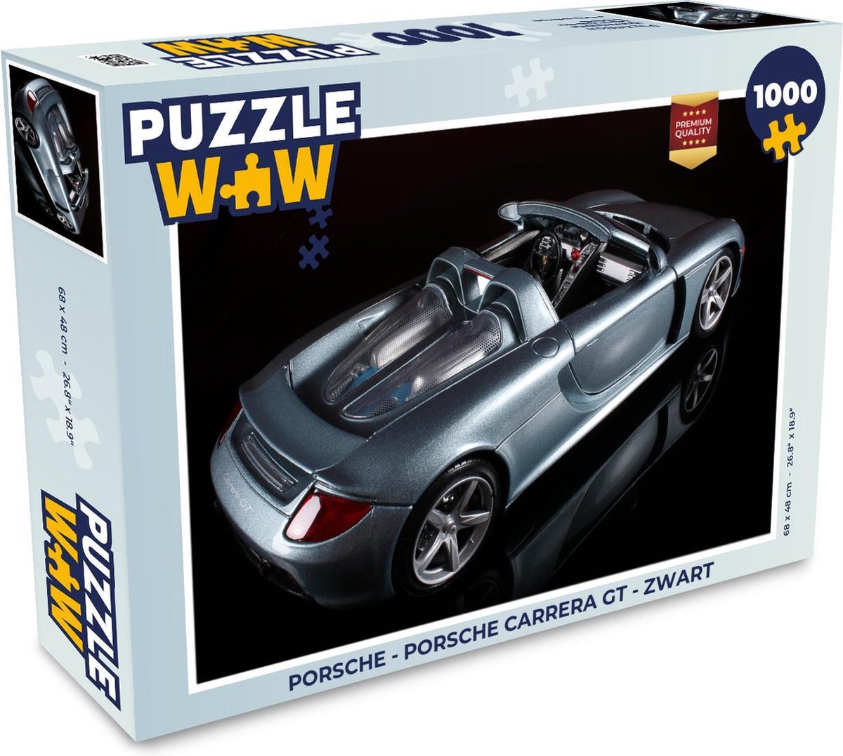 Puzzel Porsche - Porsche Carrera GT - Zwart - Legpuzzel - Puzzel 1000 stukjes volwassenen
