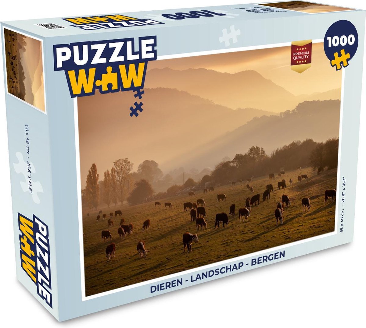 Puzzel Dieren - Landschap - Bergen - Legpuzzel - Puzzel 1000 stukjes volwassenen