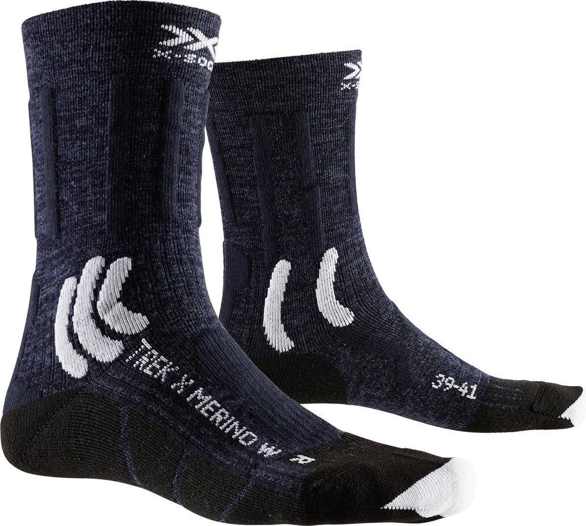 X-socks Wandelsokken Trek X Merinowol/nylon Zwart/wit Mt 35/36