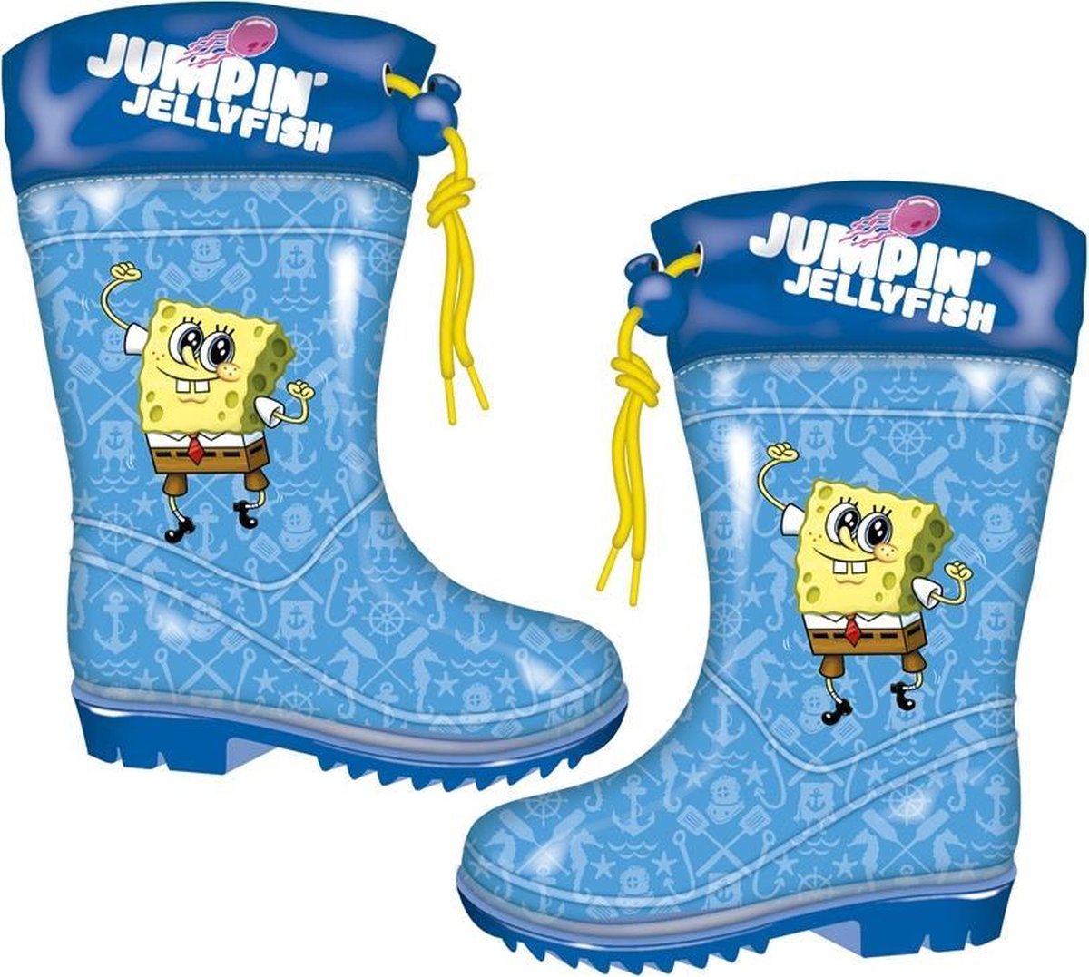Nickelodeon Regenlaarzen Junior Eva/rubber Blauw/geel Maat 28