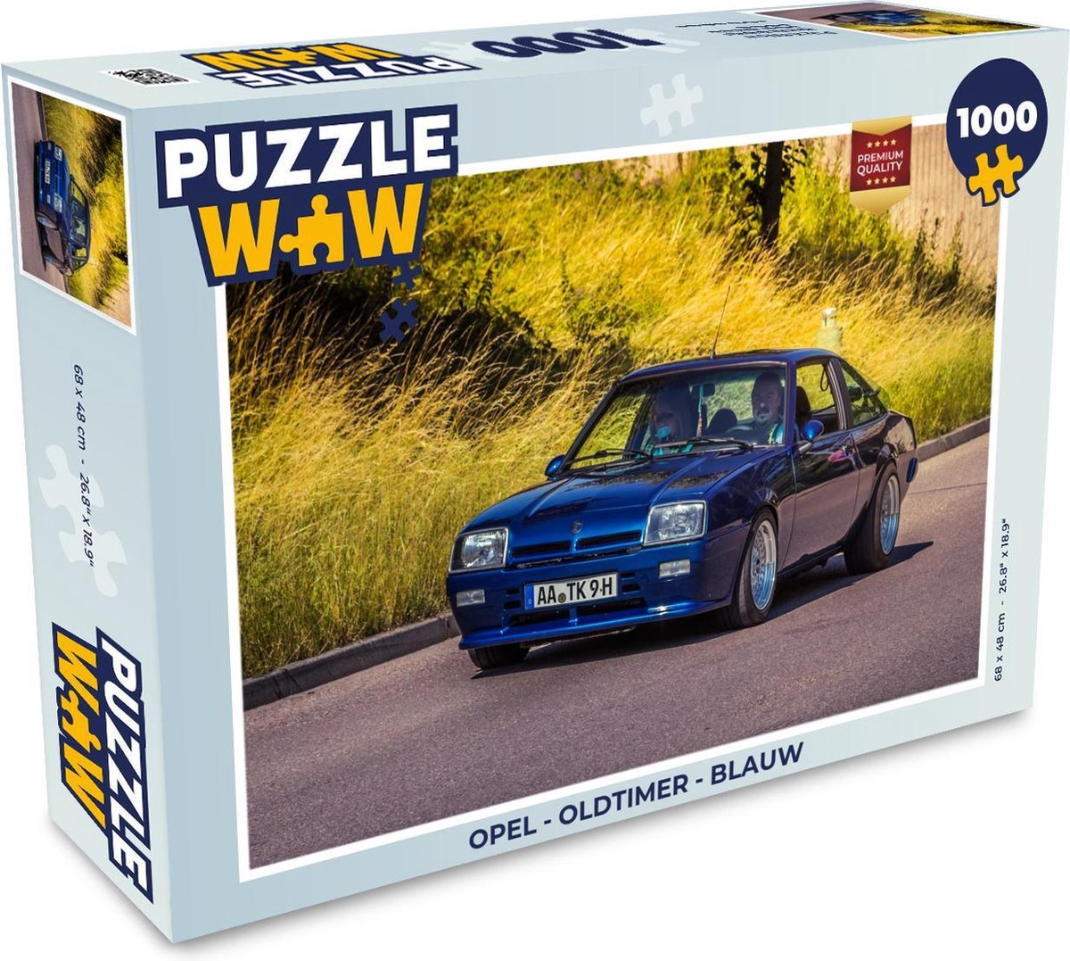 Puzzel Opel - Oldtimer - Blauw - Legpuzzel - Puzzel 1000 stukjes volwassenen
