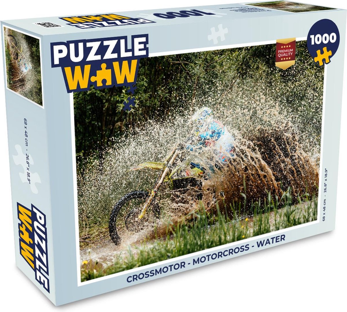 Puzzel Crossmotor - Motorcross - Water - Legpuzzel - Puzzel 1000 stukjes volwassenen