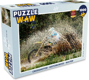Puzzel Crossmotor - Motorcross - Water - Legpuzzel - Puzzel 1000 stukjes volwassenen