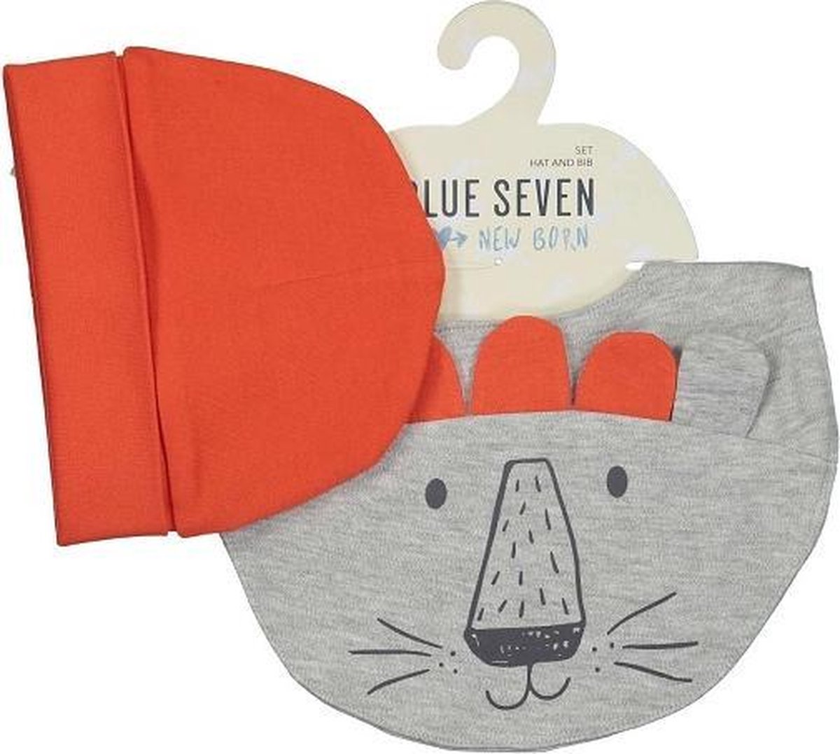 Blue Seven - newborn 2-delige set babymuts + slab/sjaal - Maat 68