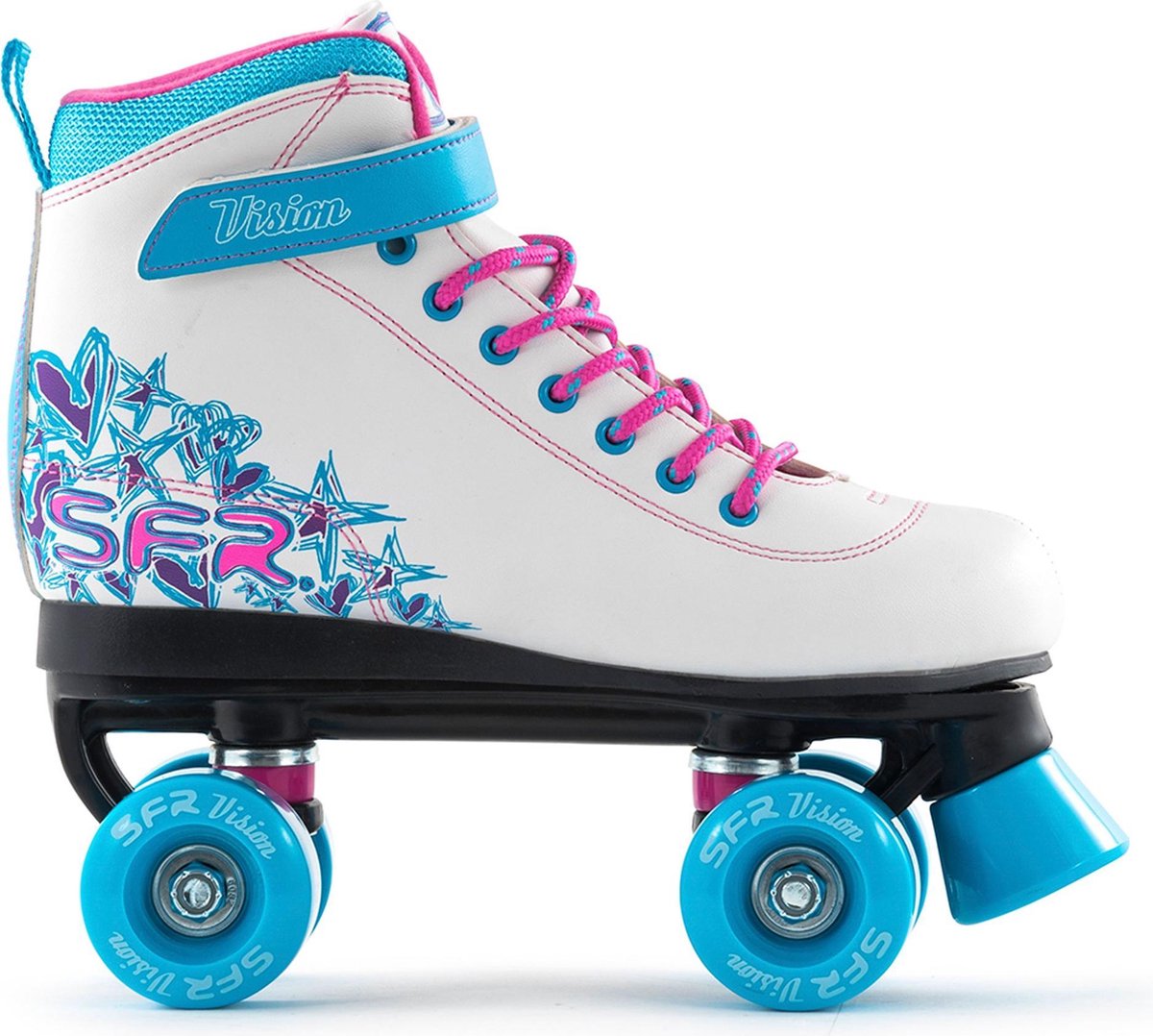SFR Vision II Rolschaatsen Wit-Blauw - Maat 34