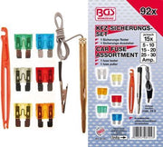 Assortiment Auto Zekeringen - Steekzekeringen - Standaard - Inc. Zekeringtester en Zekeringtrekker  - 92 Delig - BGS8124