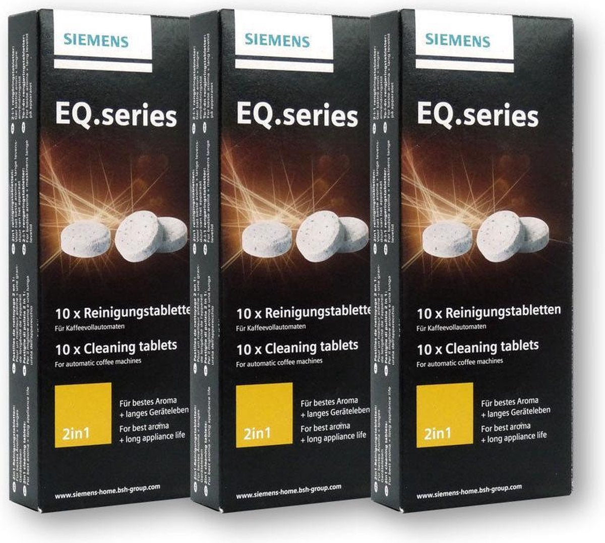 3X Siemens TZ80001N Reinigingstabletten voor koffiemachines - Siemens EQ Series - Bosch TCZ8001N - VeroSeries