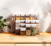 MIRO Voorraad Bussenset 3-Delig Set Vochtbestendig Voedsel 400ML 700ML 1100ML Wit Transparant
