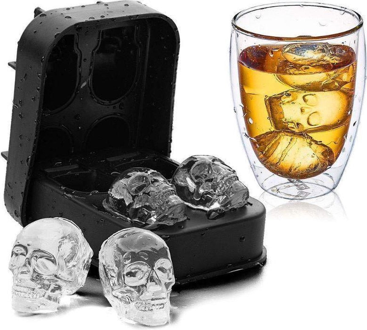 ijsblokjesvorm siliconen | Doodshoofd IJsblokjes | Ijsblokjes maker Skull | Whisky ijs