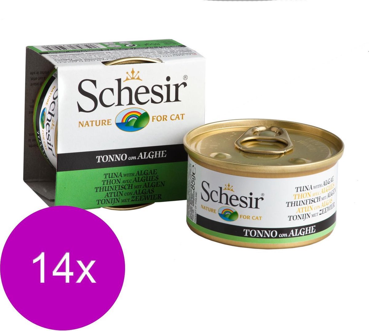 Schesir adult tonijn met zeewier - 14 st à 85 gr