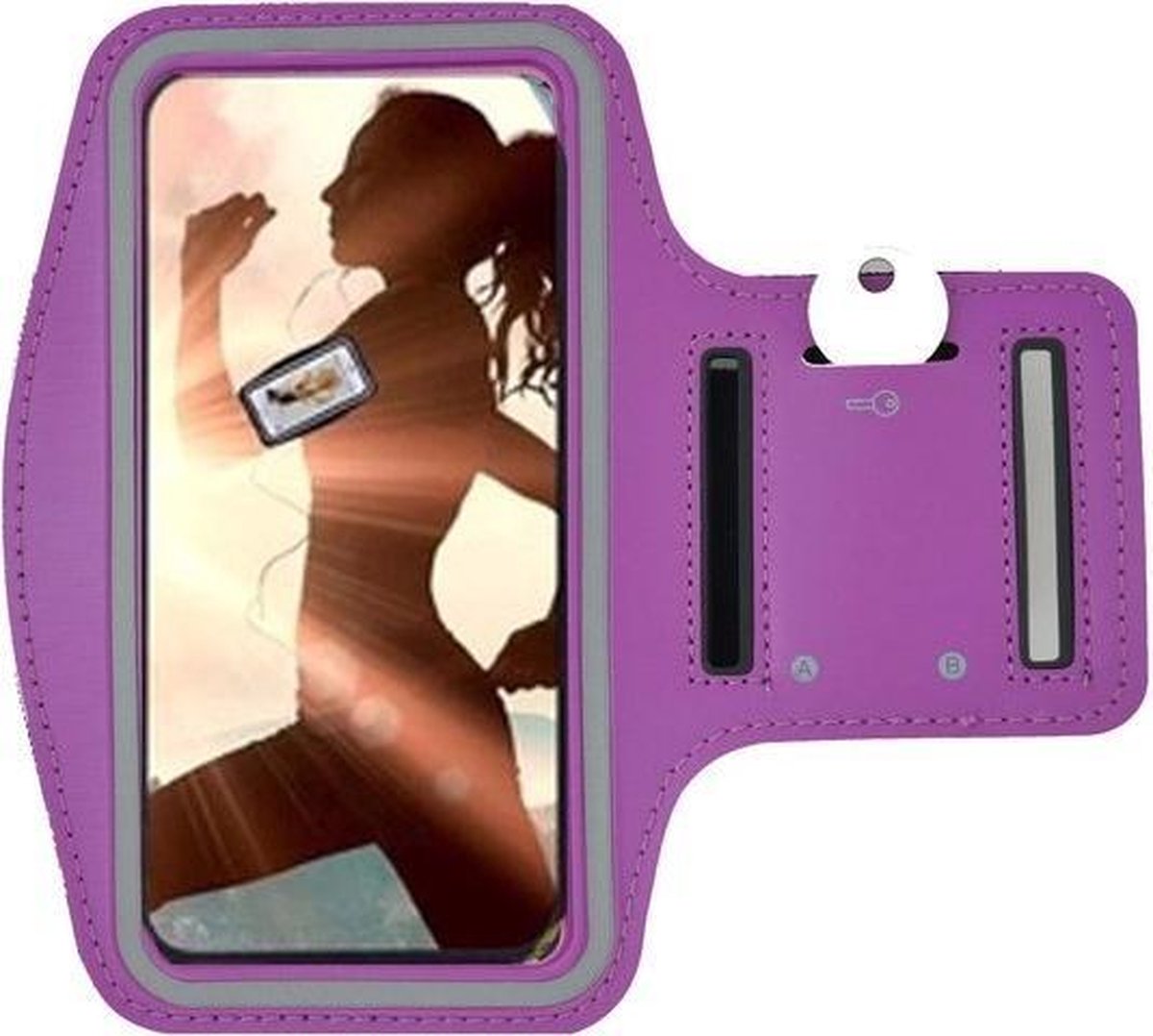 Huawei Mate 40 Pro Hoesje - Sportband Hoesje - Sport Armband Case Hardloopband Paars