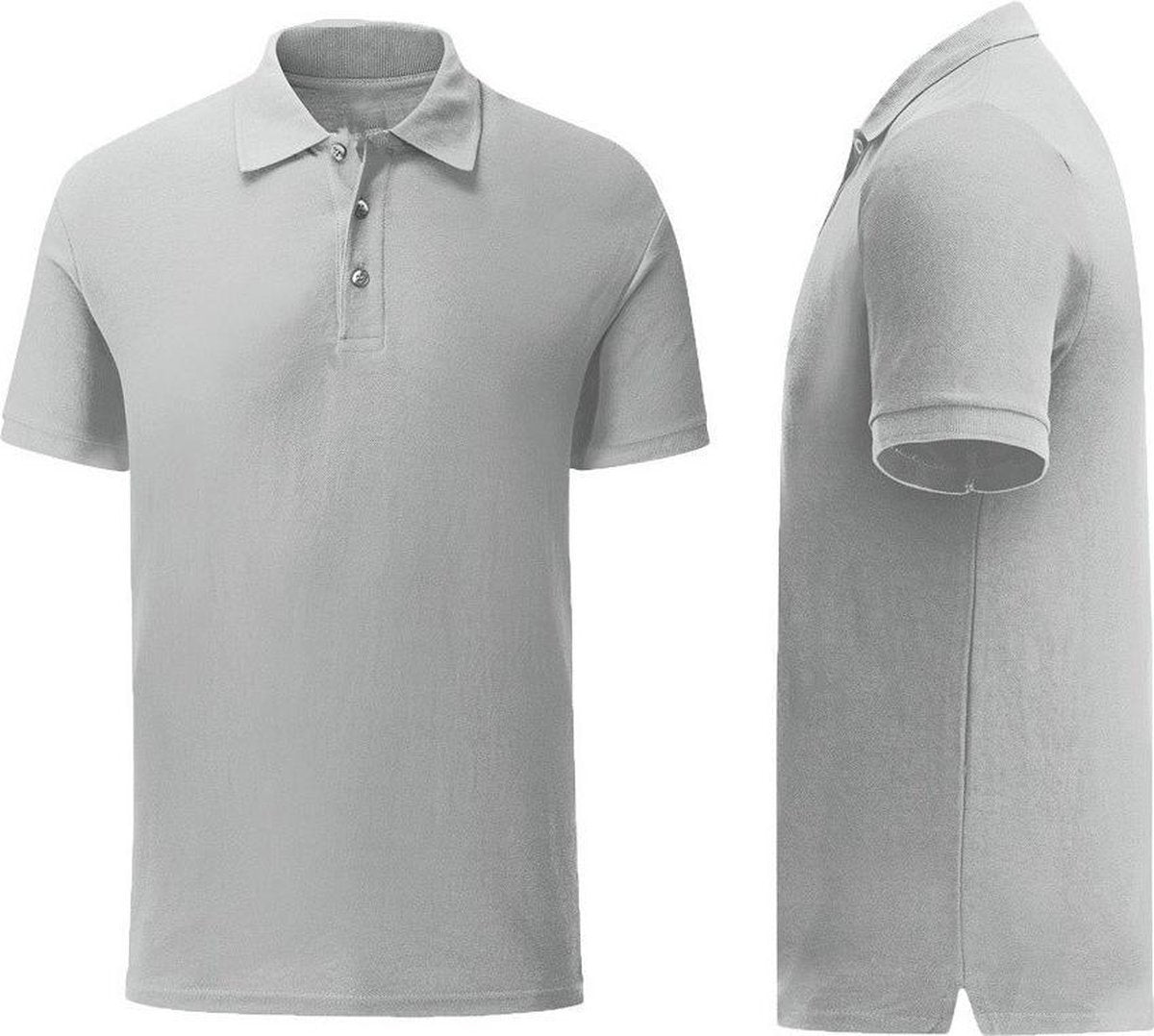 Senvi Getailleerde Polo zacht aanvoelend Kleur muis grijs Maat 3XL