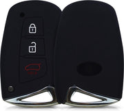 kwmobile autosleutelhoes voor Hyundai 3-knops Smartkey autosleutel - Siliconen beschermhoes in zwart