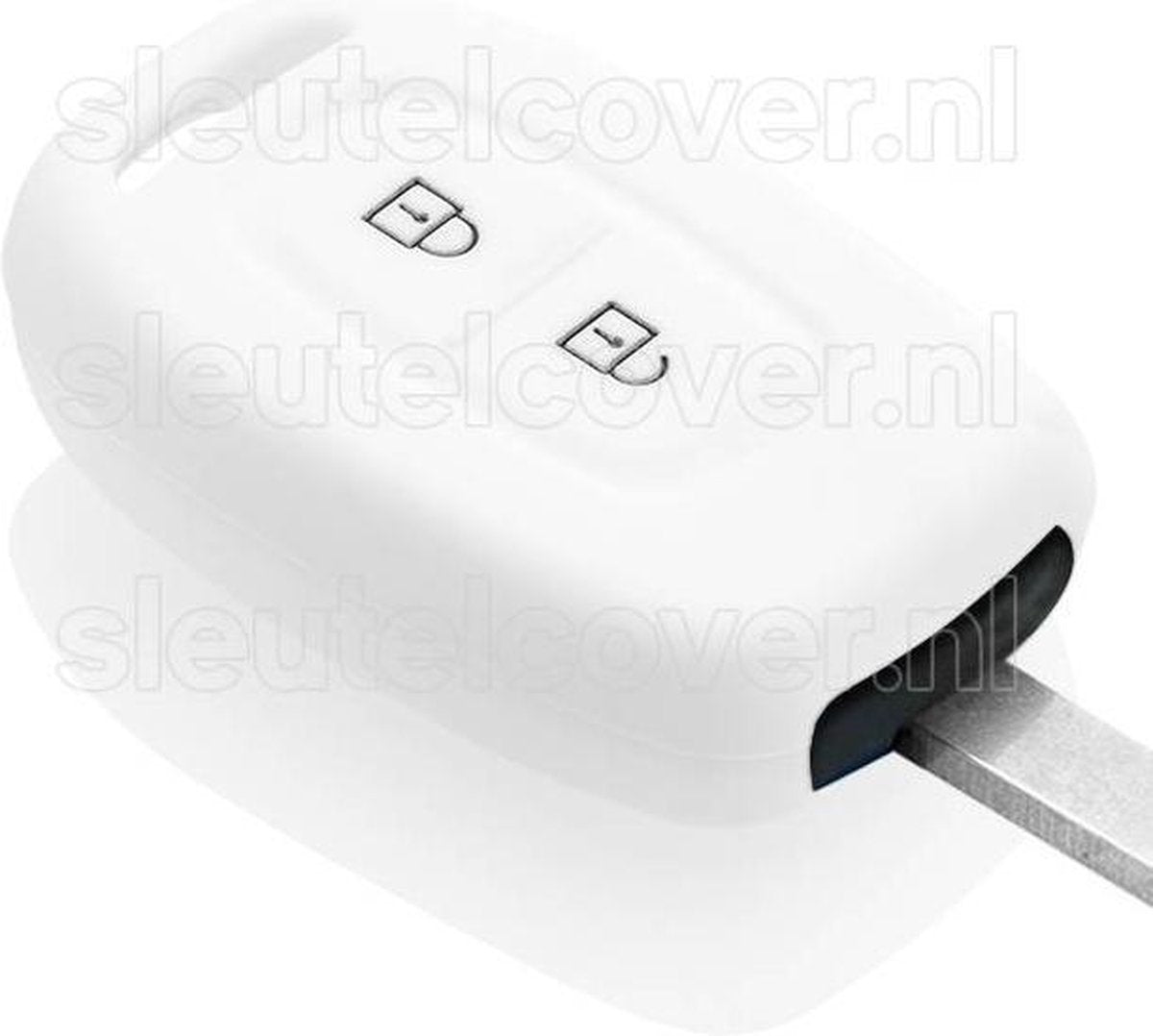 Dacia SleutelCover - Wit / Silicone sleutelhoesje / beschermhoesje autosleutel