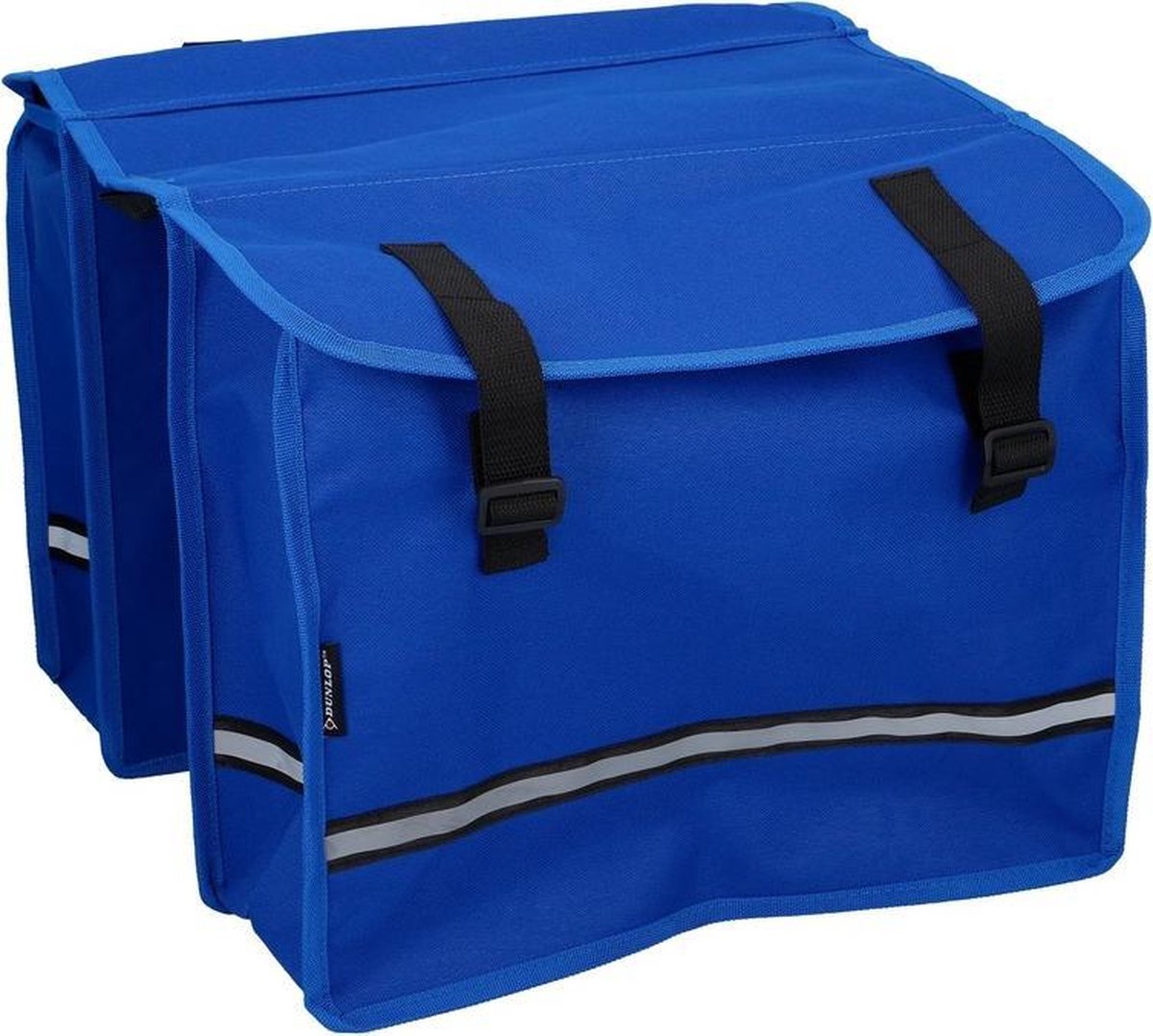 Dubbele fietstas blauw - 15 liter - 12 x 30 x 36 cm - fietstassen