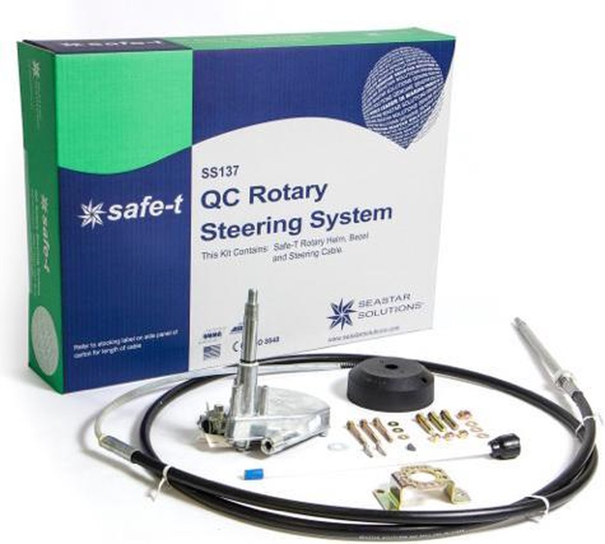 SeaStar Safe-T QC Tilt stuursysteem met kabel 24' (7.32m)