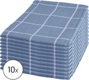 Byrklund Set Blauw - 10x Theedoek 50x70cm